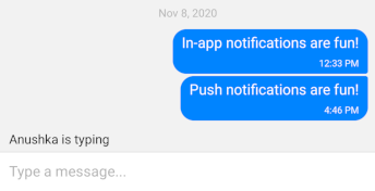Screenshot: Detailed typing indicator partial