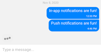Screenshot: Simple typing indicator partial